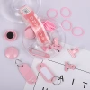 Cross-border exclusive InS-style macaron-colored thumbtacks and rubber bands set, colorful keychain magnetic clasp creative stationery details Picture